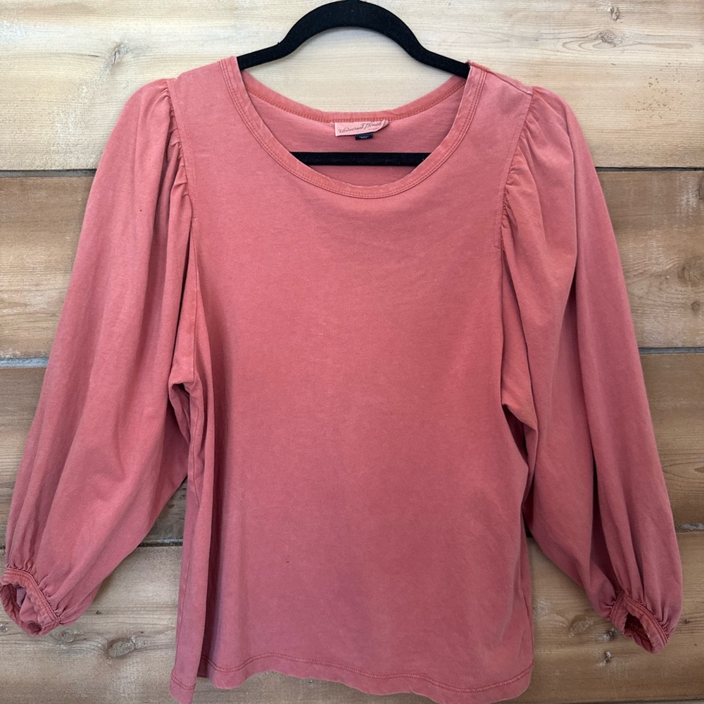 Women's Pink Puff Sleeve Top